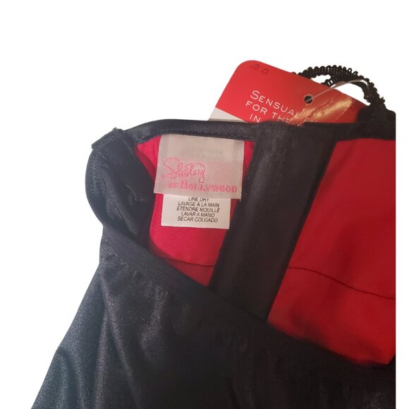 Red Satin & Black Lace Bustier Corset Medium NWT 🔥 - Picture 6 of 10